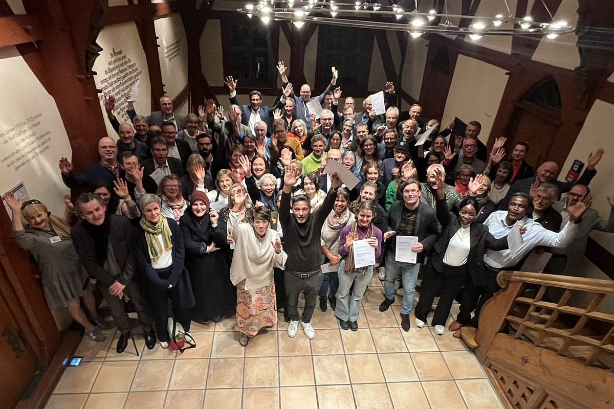 Gruppenbild mit allen Ideengebern, Oberbürgermeister Klopfer und Sonja Faber-Schrecklein