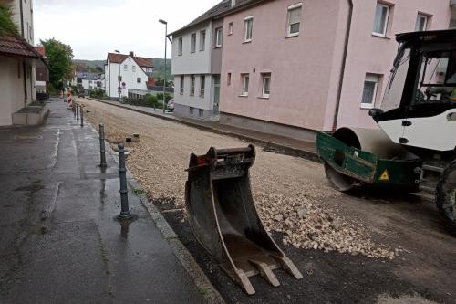 Baustelle in der Stettener Straße