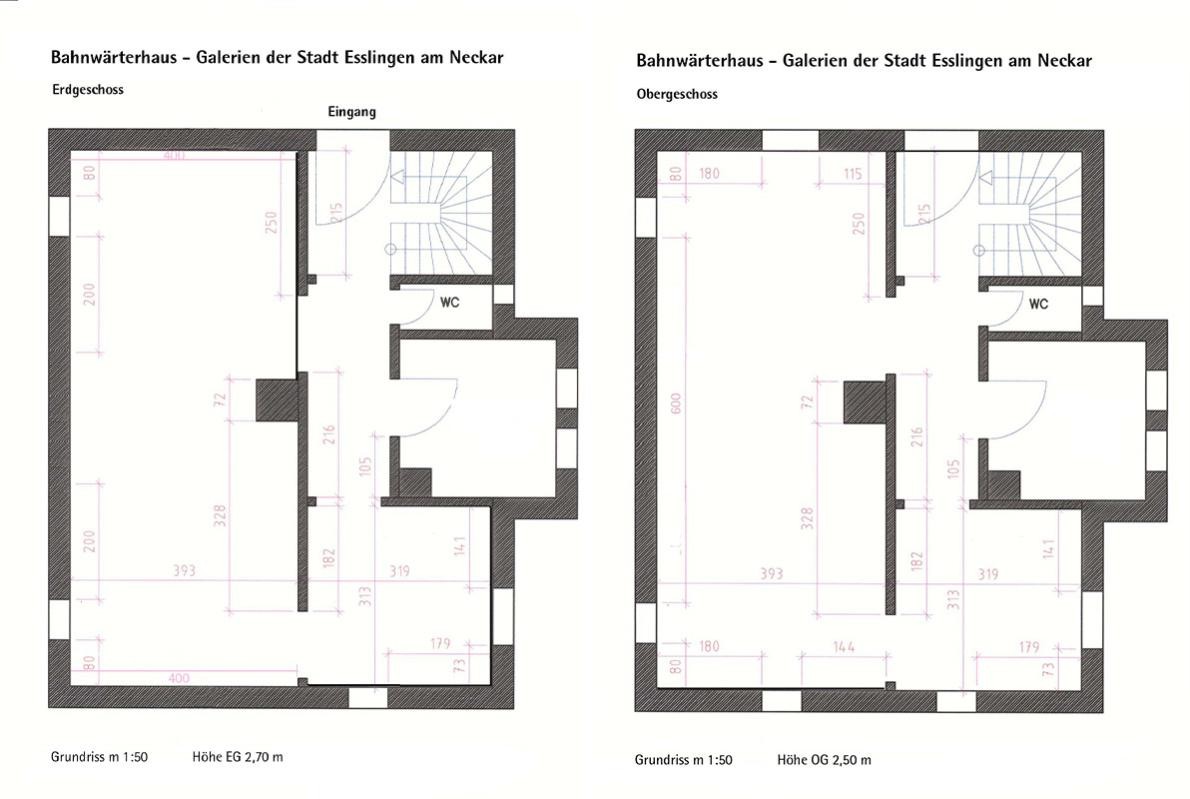 Grundrisse EG+OG Bahnwärterhaus Grundrisse EG+OG Bahnwärterhaus