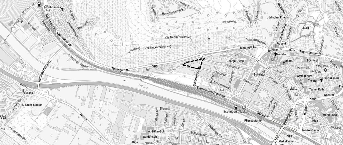 Übersichtsplan mit Lage des Plangebietes im Stadtgebiet
