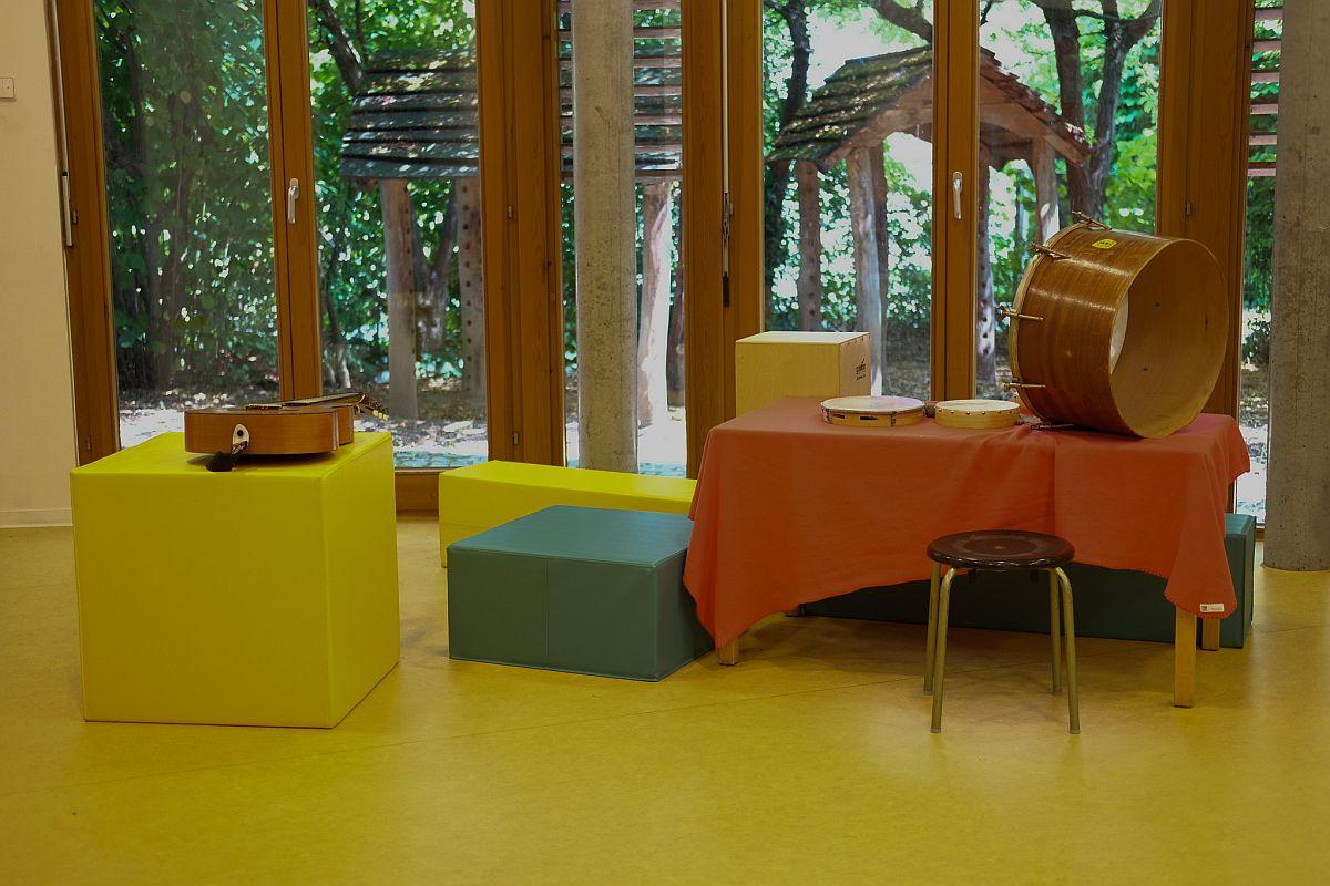 Die Musikinstrumente in der städtischen Kita Flandernstraße