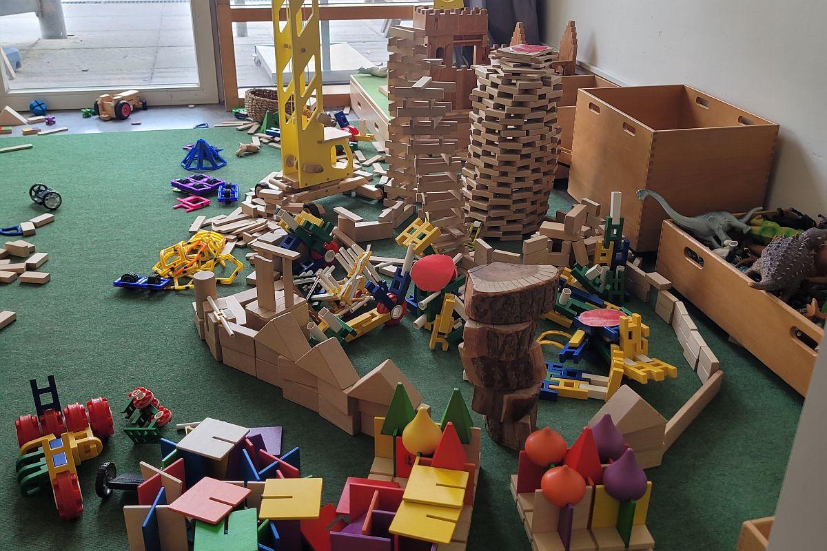 Die Bauecke in der städtischen Kita Weilstraße