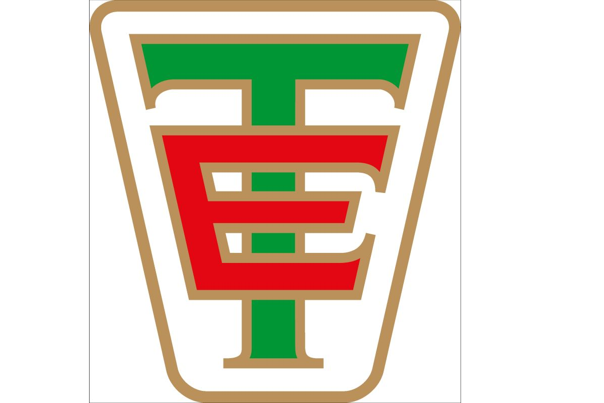 Logo Turnerschaft Esslingen 1890 e.V. Logo Turnerschaft Esslingen 1890 e.V., grünes "T", rotes "E" stehen gemeinsam in "V"-Außenlinie gold