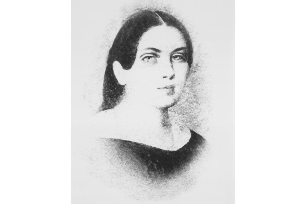 Porträt Pauline Bacmeister Altes Fotoporträt einer jungen Frau.