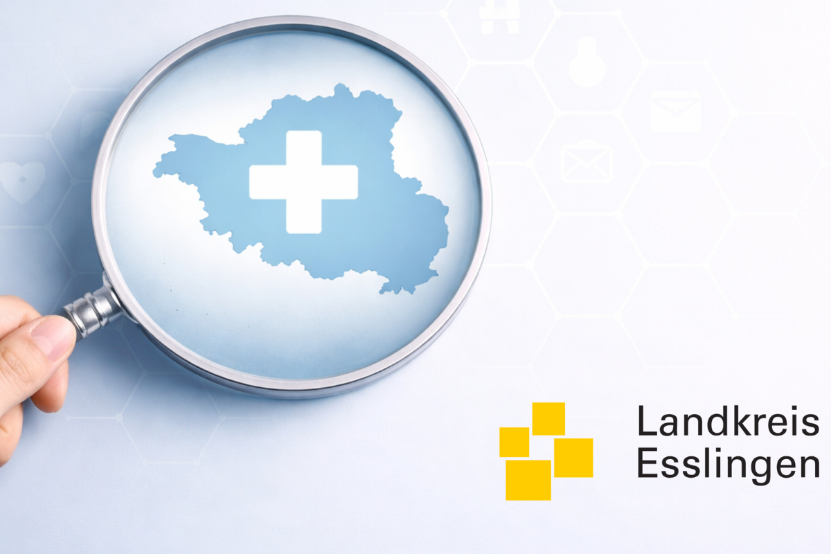 Lupe ist auf Landkreis Esslingen gerichtet Lupe ist auf Landkreis Esslingen gerichtet