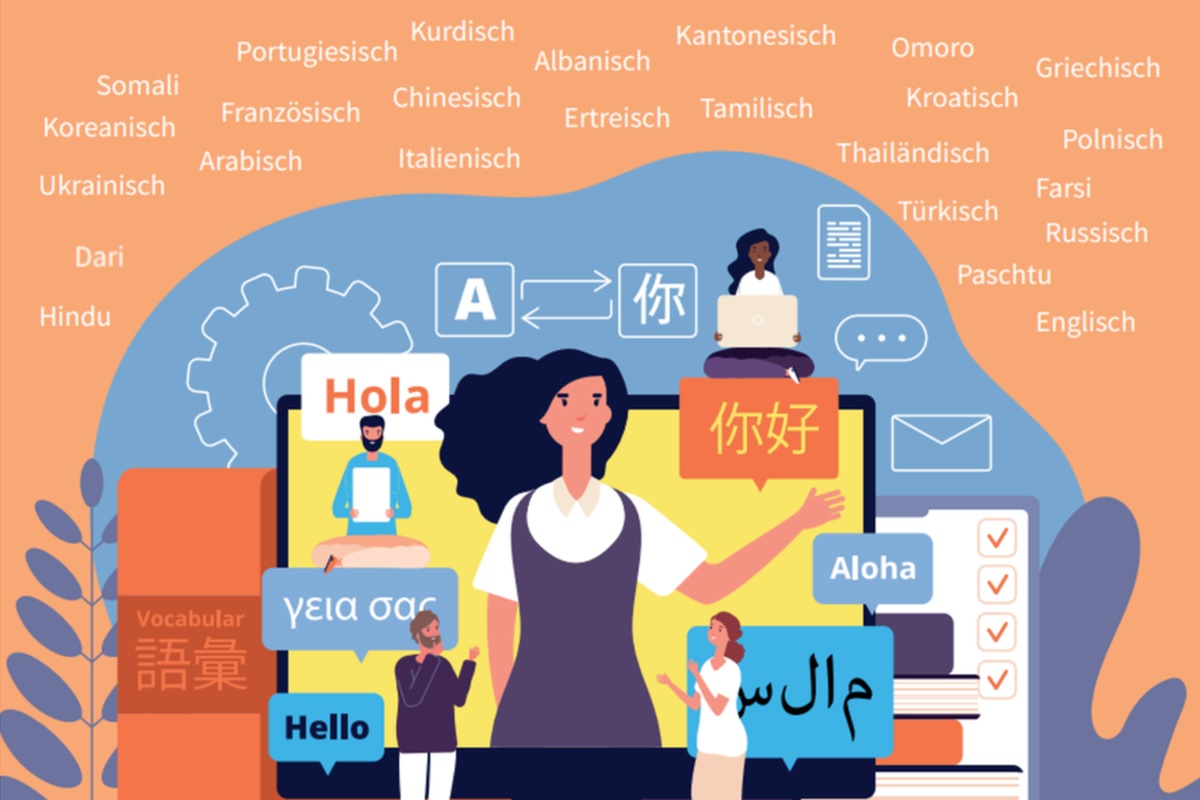 Dolmetscherpool Symbolbild: Hallo in vielen Sprachen, Länder in vielen Sprachen