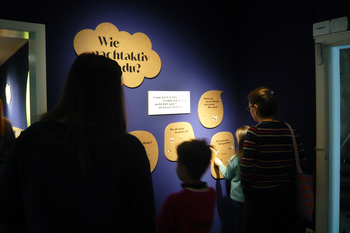 Ausstellungsraum mit Besuchenden