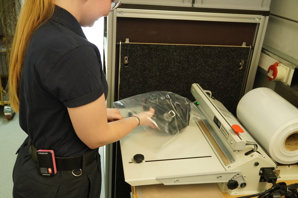 Atemschutzmasken einschweißen