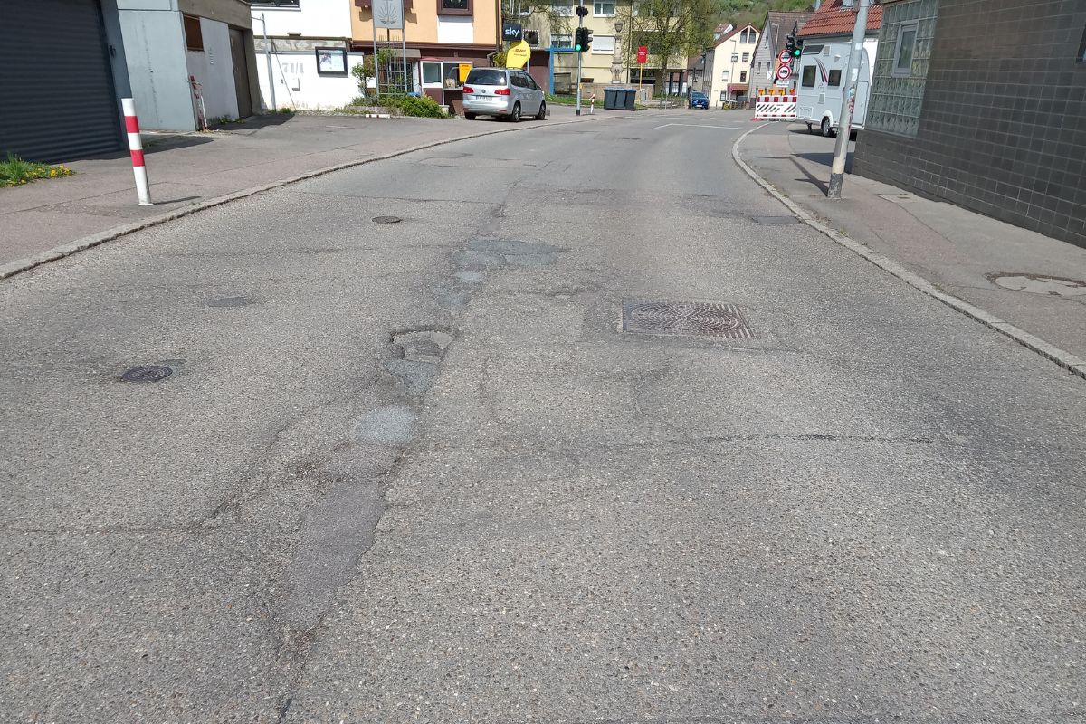 Stettener Straße Fahrbahn der Stettener Straße