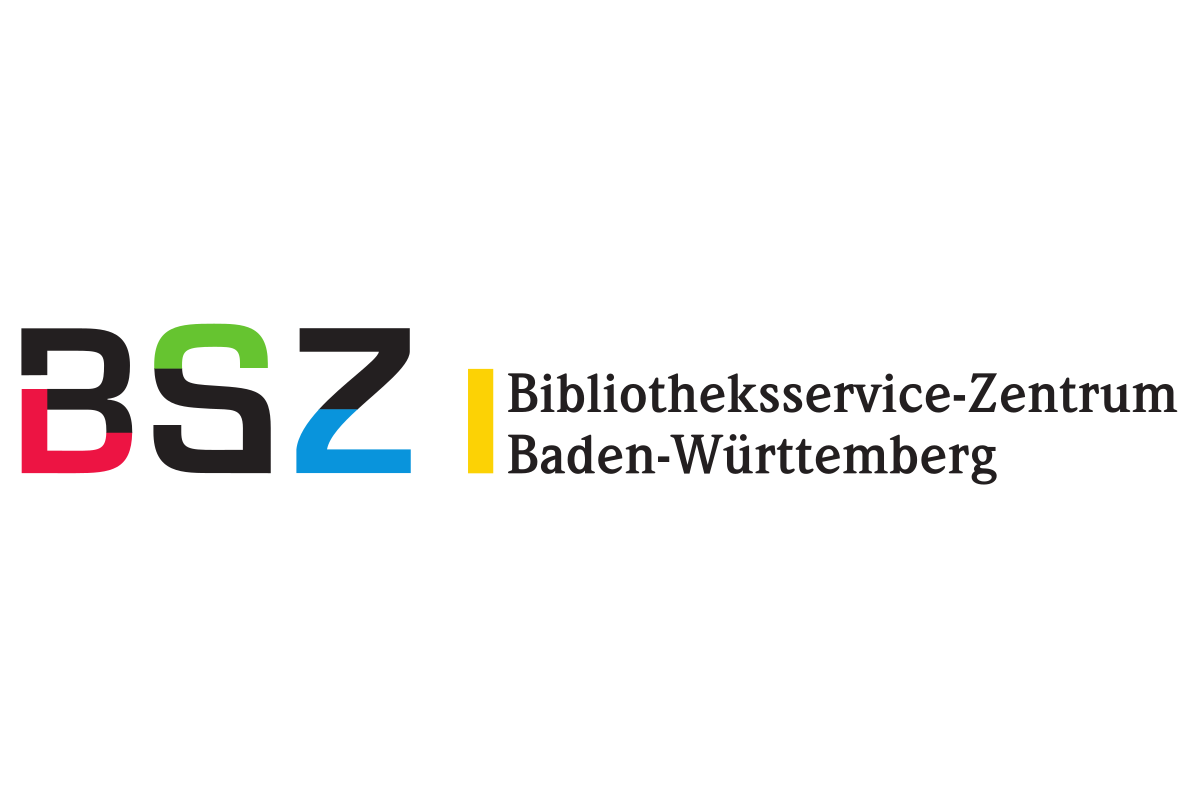 Bunter Schriftzug "BSZ - Bibliothekszentrum Baden-Württemberg"