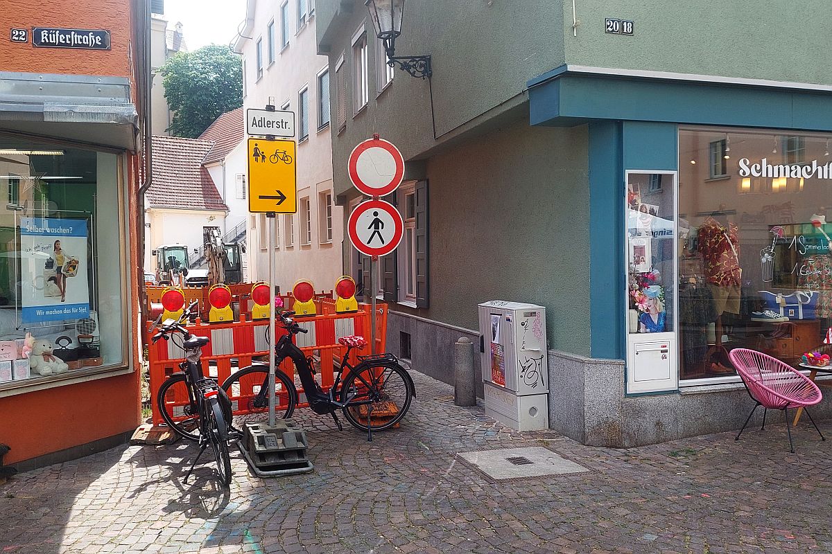 Baustelle in der Adlerstraße