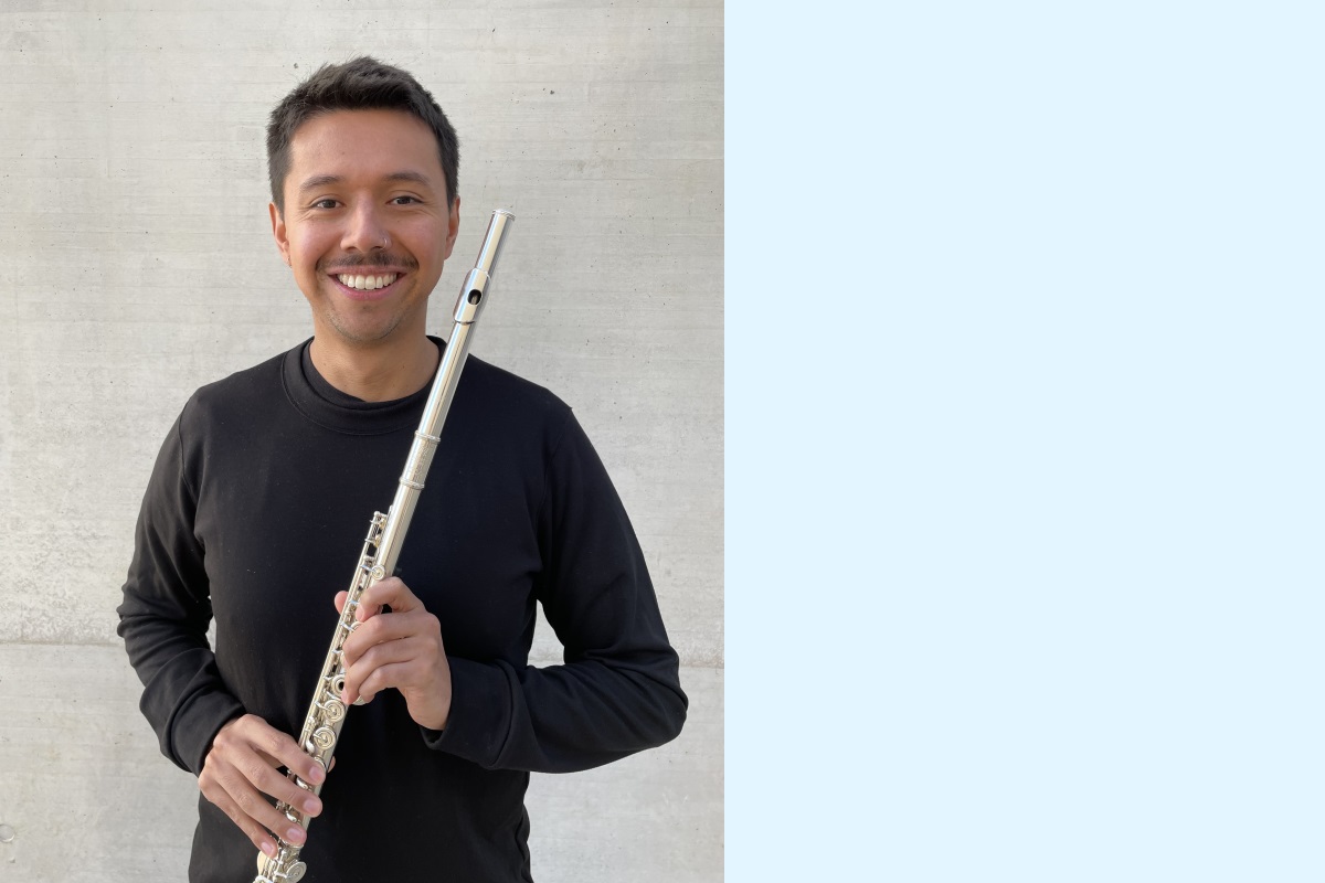 Iván Cepeda Iván Cepeda mit Querflöte