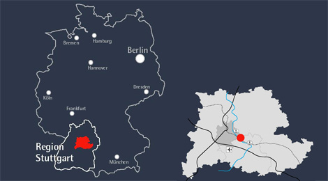 Grafische Abbildung der Region Stuttgart 