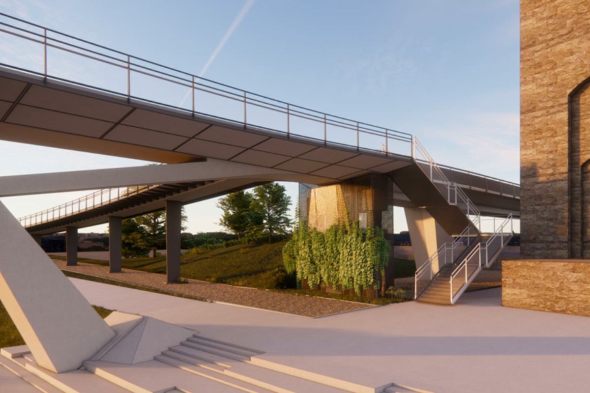 Neuer Abschnitt der Pliensaubrücke über den Neckar