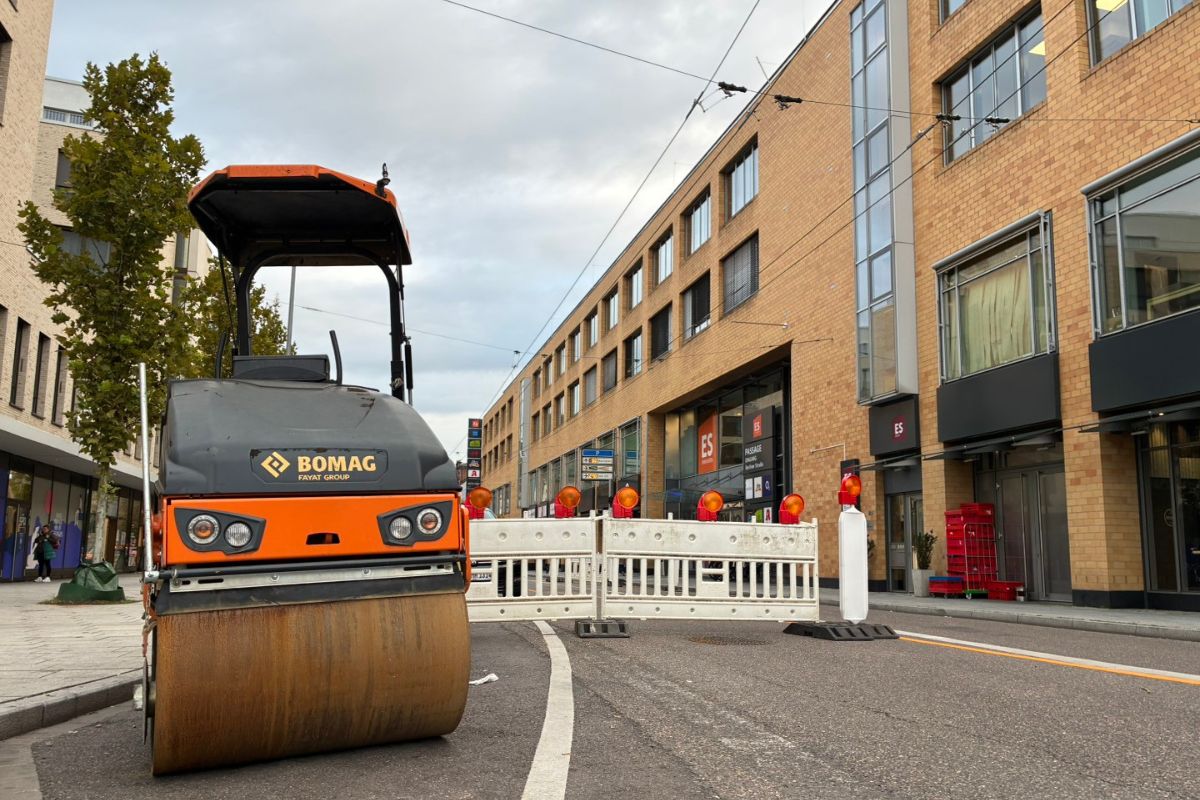 Bauarbeiten in der Berliner Straße