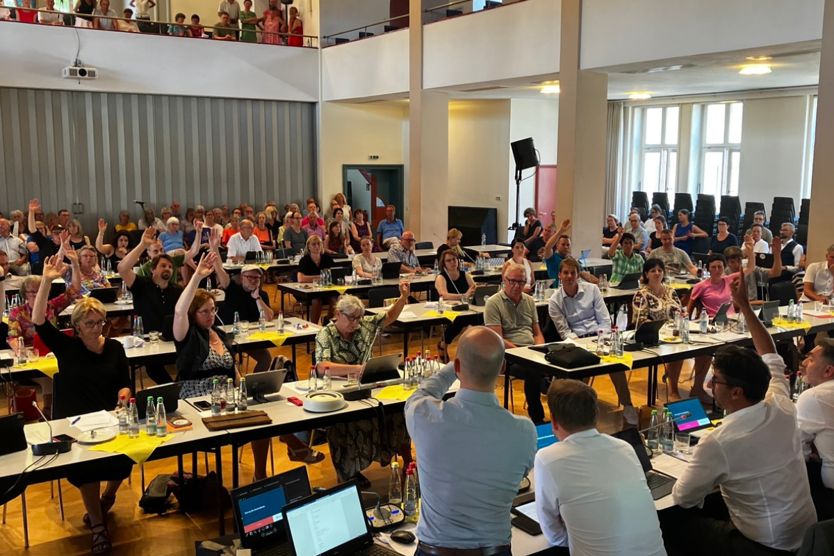 Abstimmung im Esslinger Gemeinderat Abstimmung im Esslinger Gemeinderat