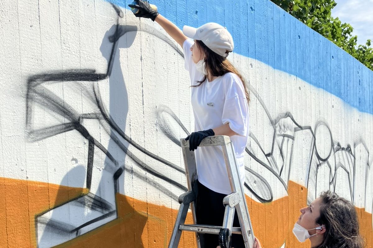 Graffiti an der Weinbergmauer