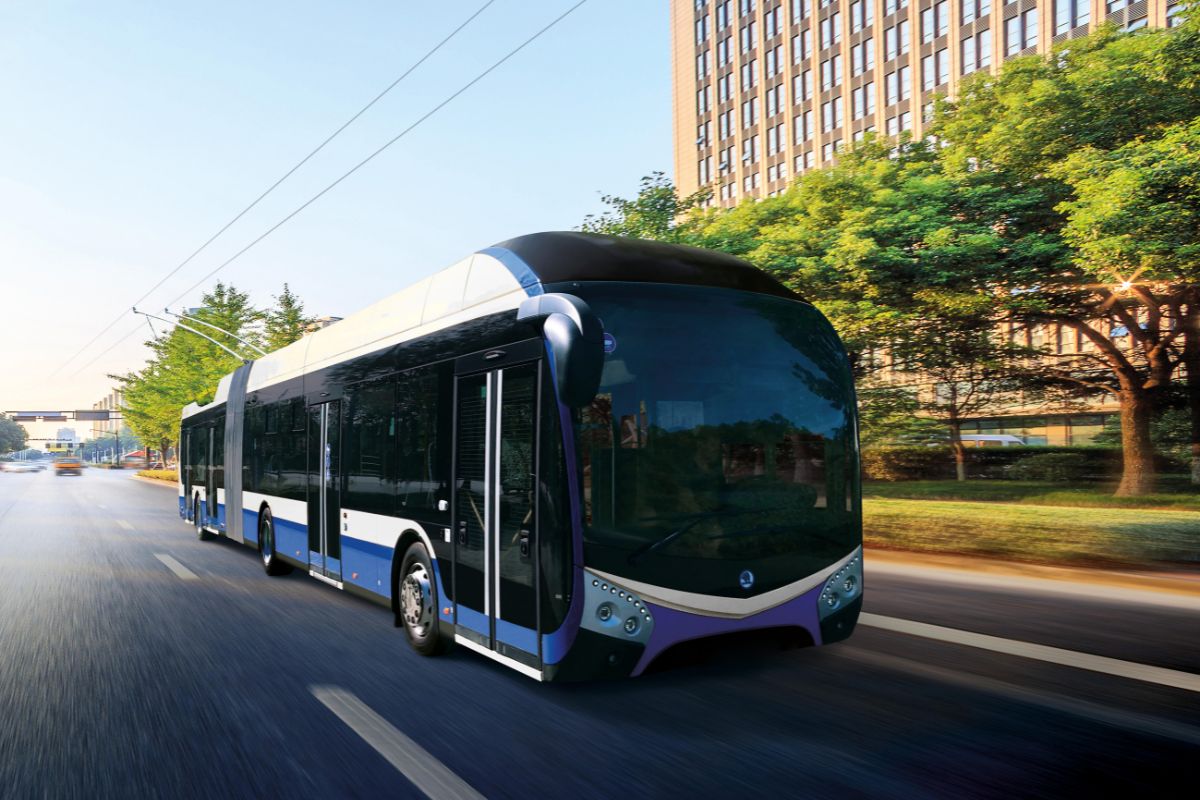 Visualisierung der neuen Oberleitungsbusse von Skoda