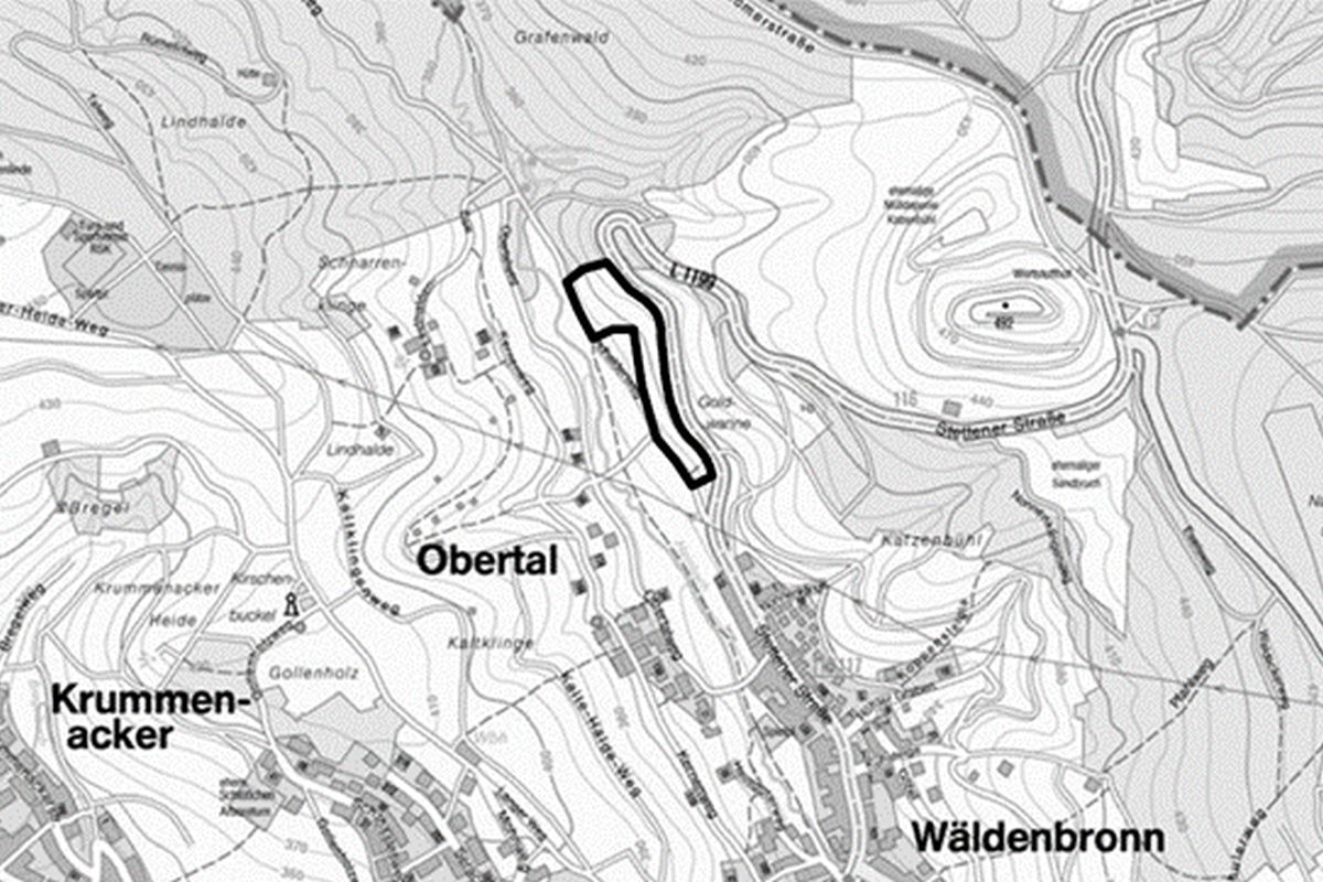 Übersichtsplan mit Lage im Stadtgebiet