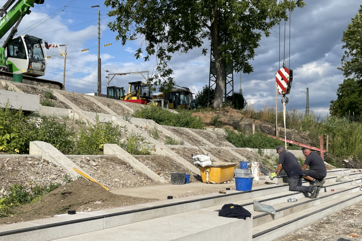 Freitreppe Freitreppe im Bau