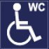 Toilette rollstuhlgerecht Piktogramm: Rollstuhlfahrer-WC