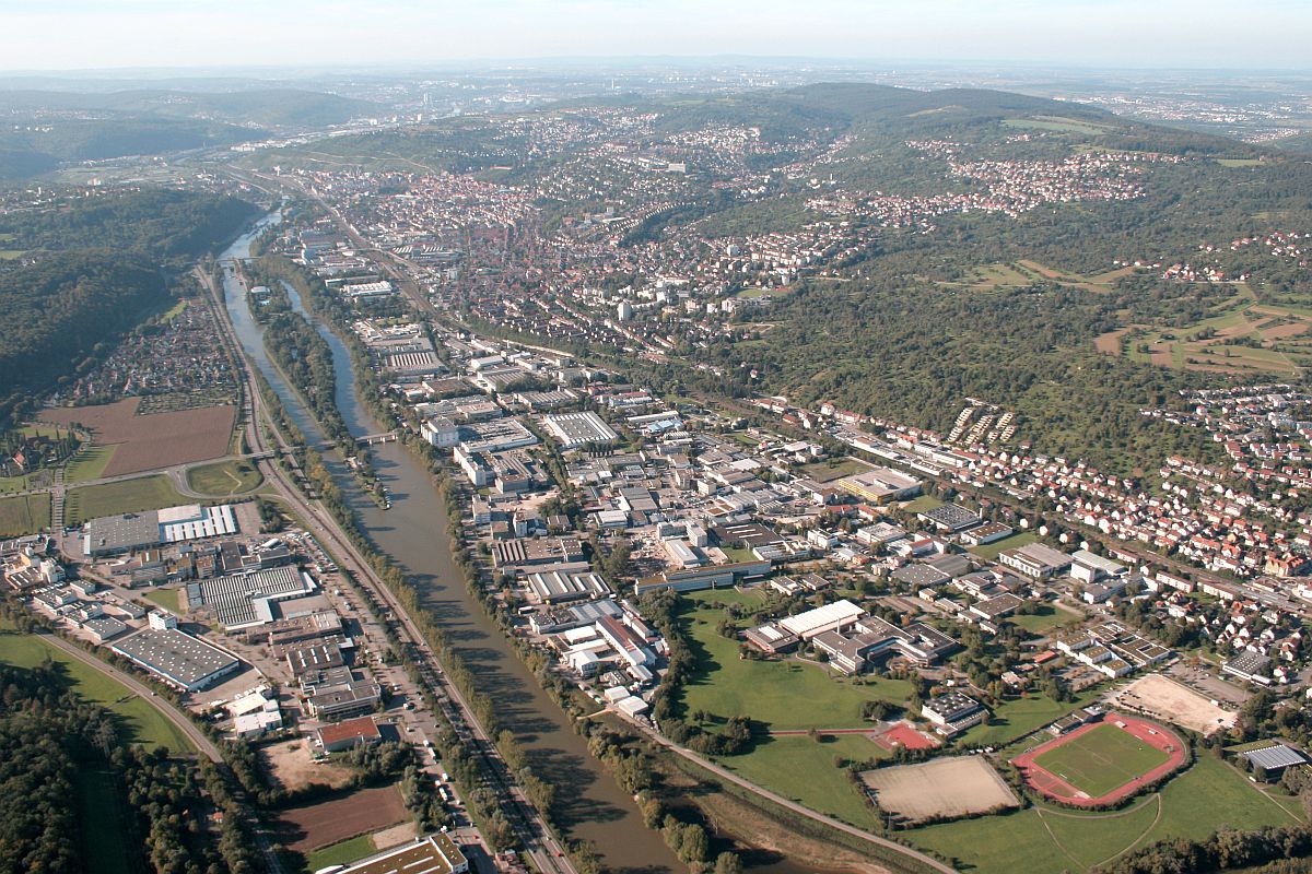 Luftbild Neckarwiesen