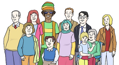 Viele unterschiedliche Menschen Viele unterschiedliche Menschen