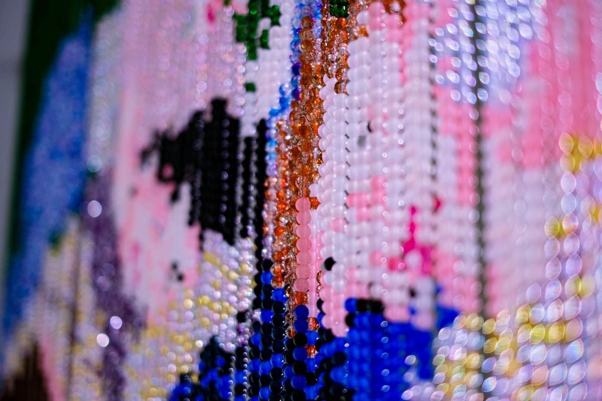 Bunter Perlenvorhang