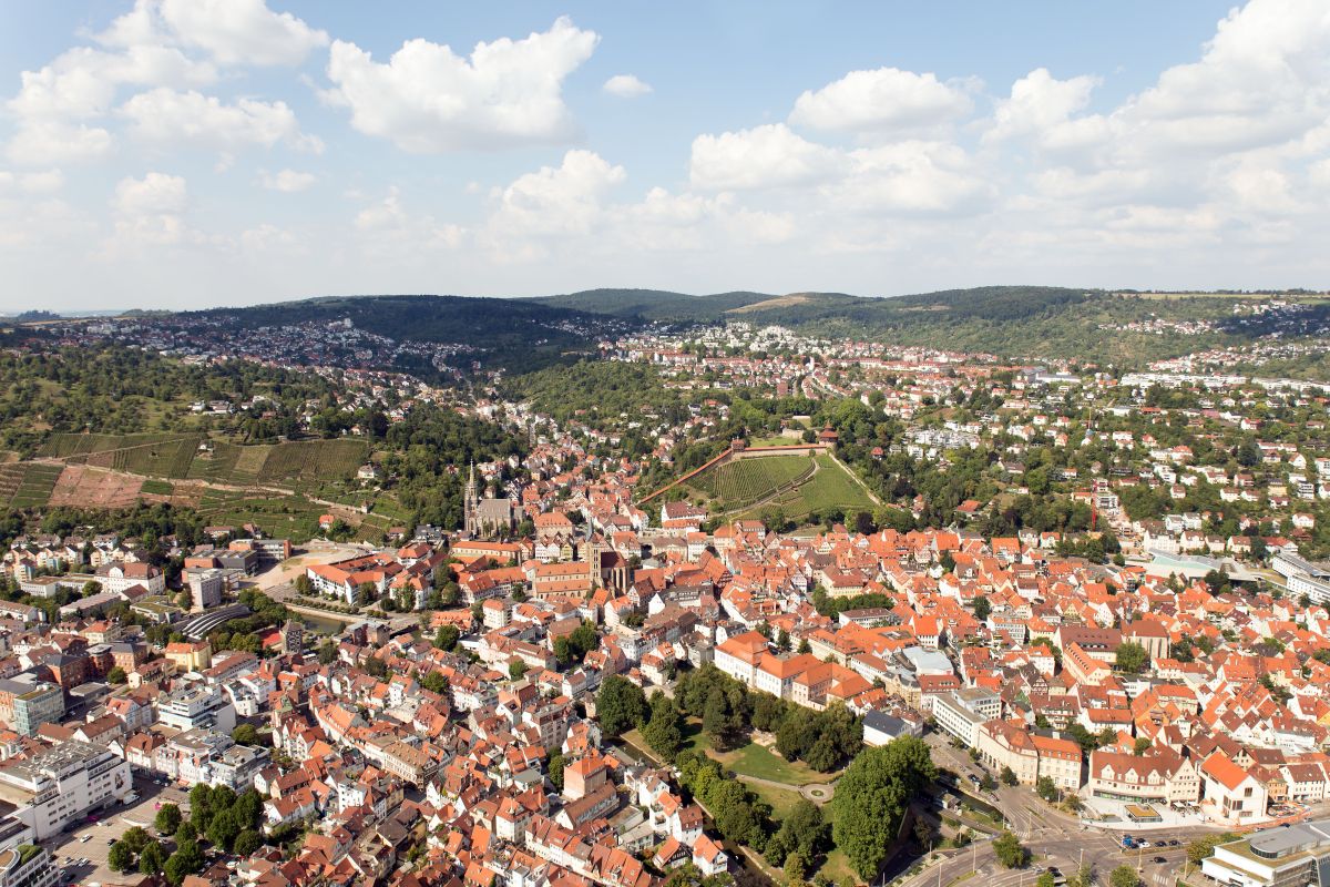 Link Blick über Esslingen am Neckar