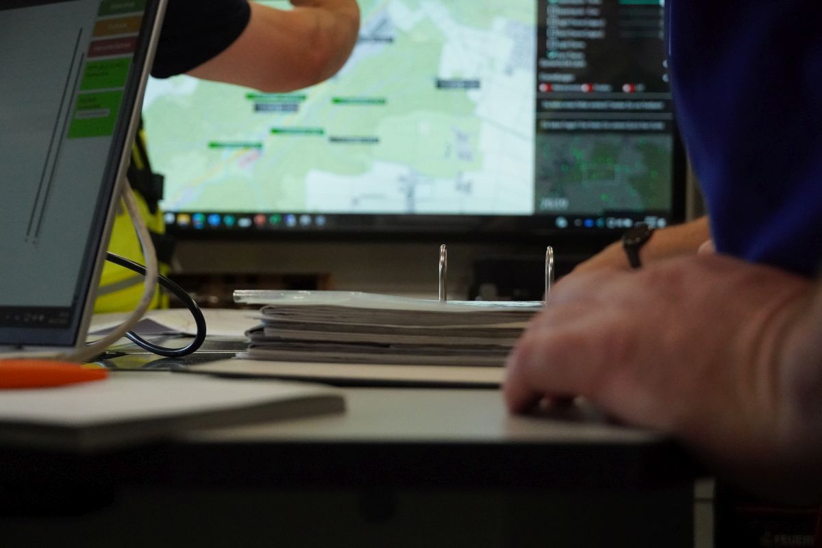 Übung mit dem ELW 2